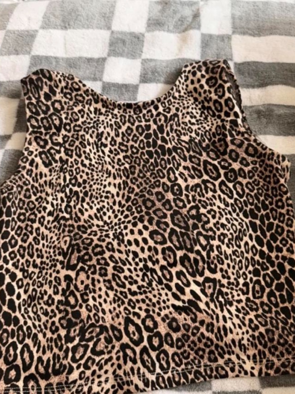 stradivarius Leopard Print Tank Top - Beige and Black